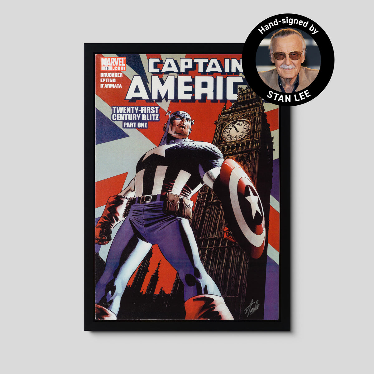 Captain America #18 - Twenty-First Century Blitz | Hand-signed by Stan Lee