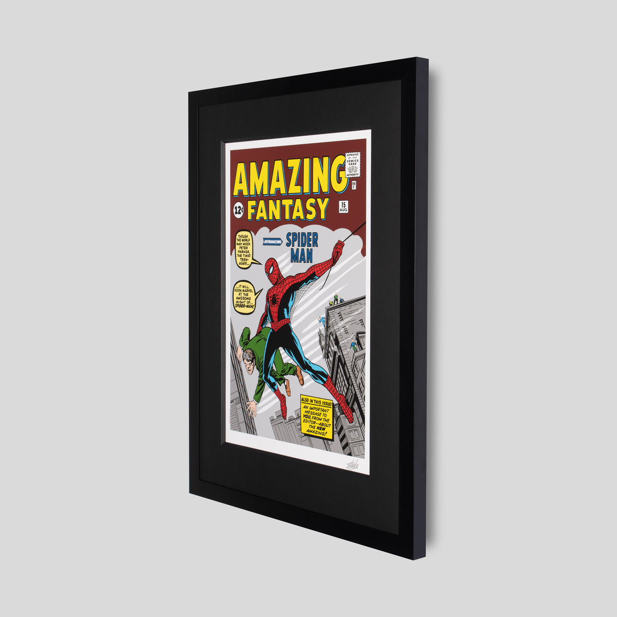 Amazing Fantasy #15 - Introducing Spider-Man | Giclée on paper | Hand-signed by Stan Lee