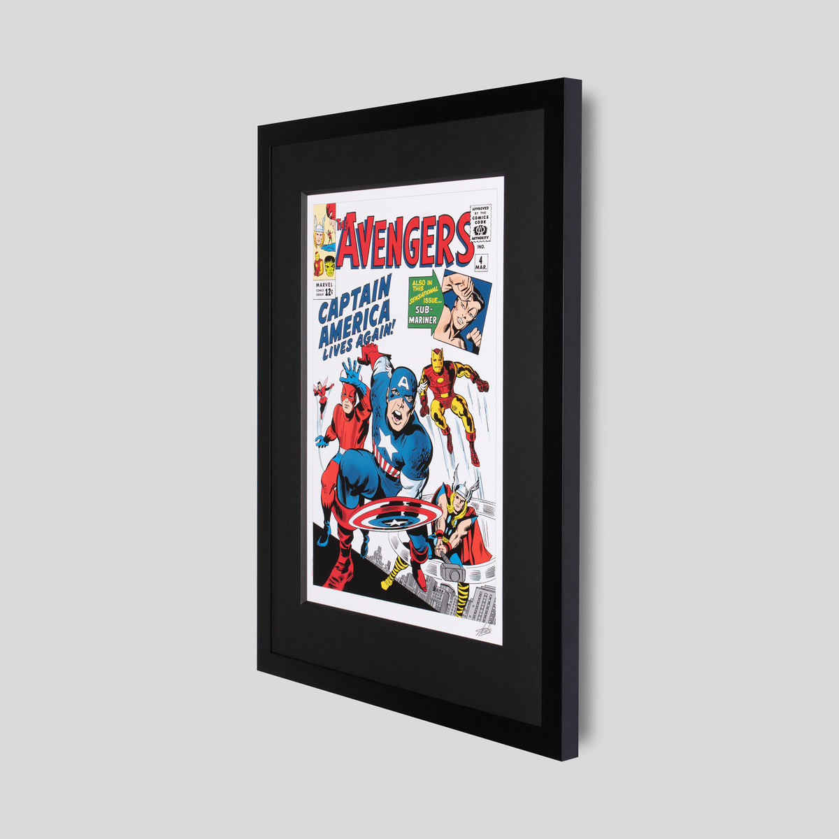The Avengers #4 - Captain America Lives Again! | Giclée on paper | Hand-signed by Stan Lee