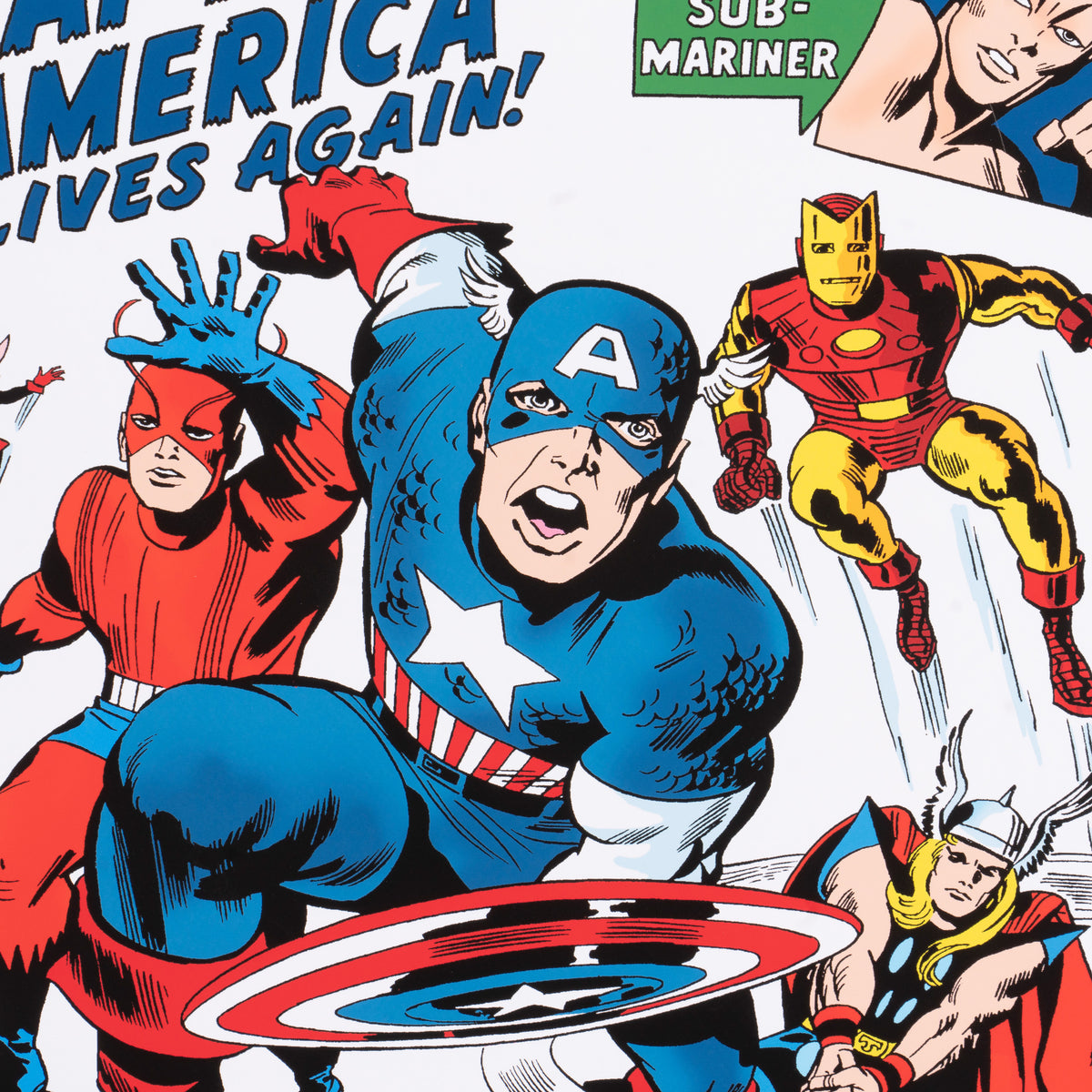 The Avengers #4 - Captain America Lives Again! | Giclée on paper | Hand-signed by Stan Lee