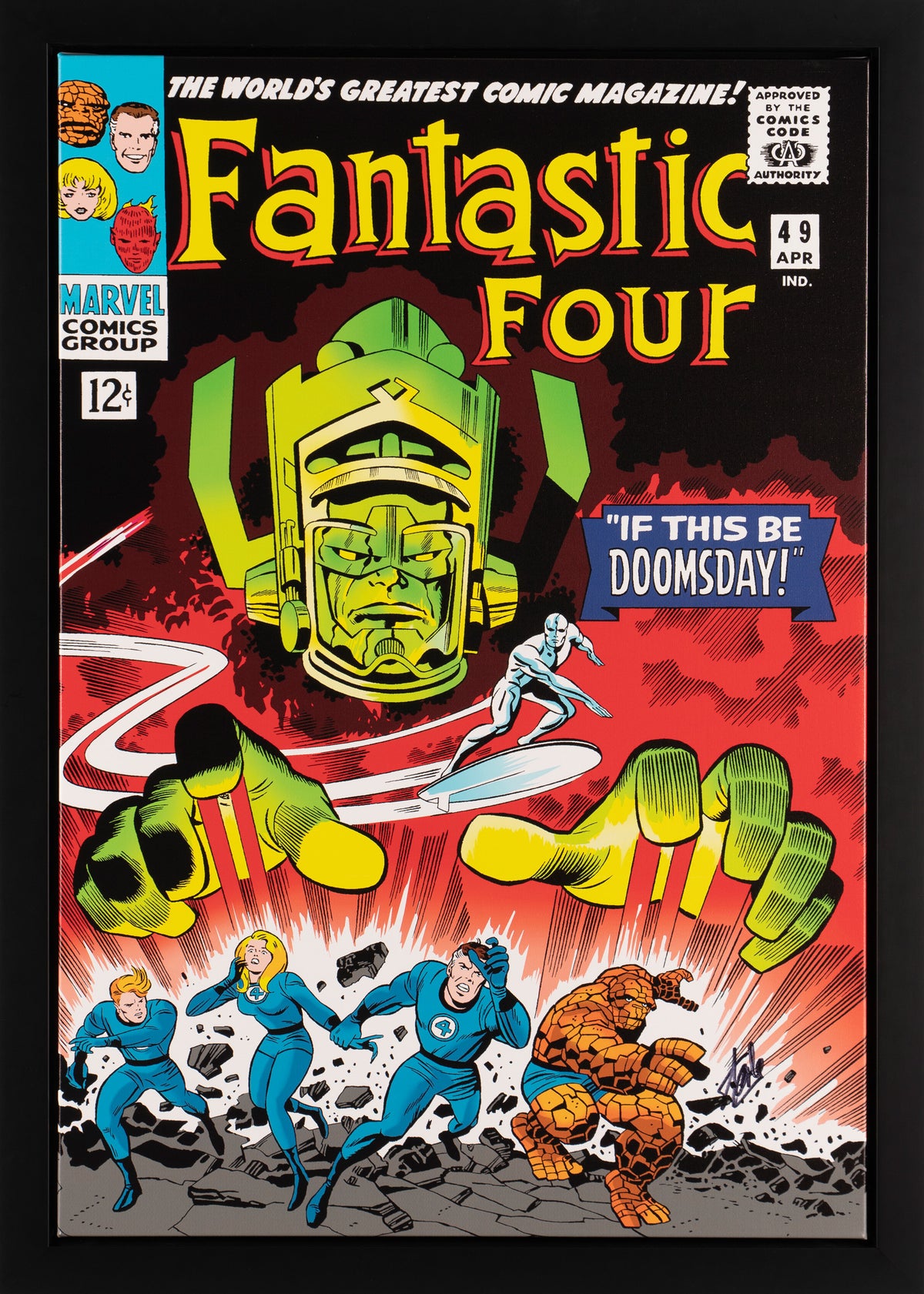 Fantastic Four #49 - If This Be Doomsday! | Boxed Canvas | Hand-signed by Stan Lee