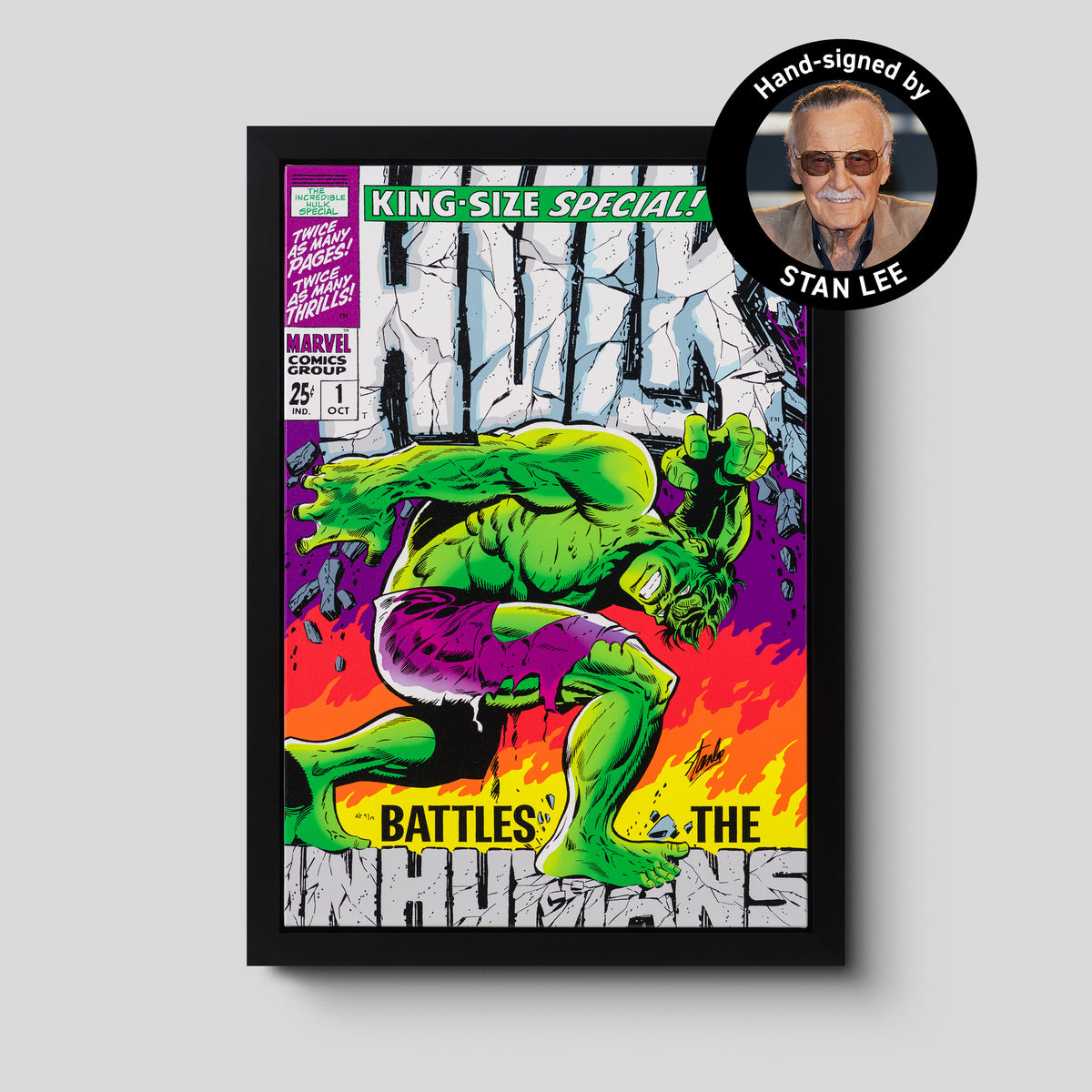 The Incredible Hulk Special #1 | Boxed Canvas | Hand-signed by Stan Lee
