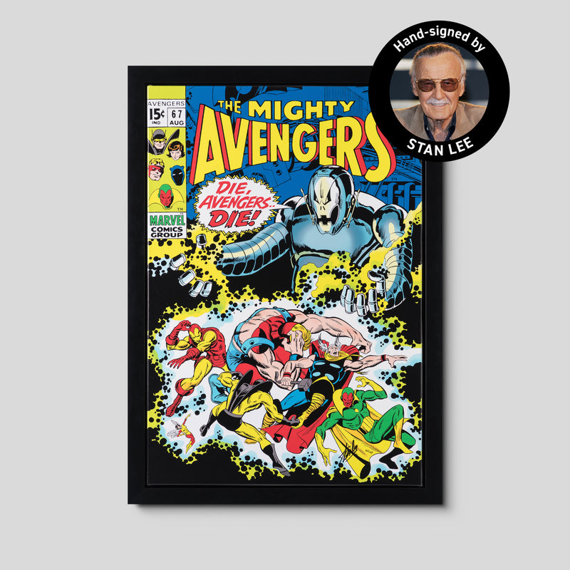 The Mighty Avengers #67 - Die, Avengers Die! | Boxed Canvas Edition | Hand-signed by Stan Lee