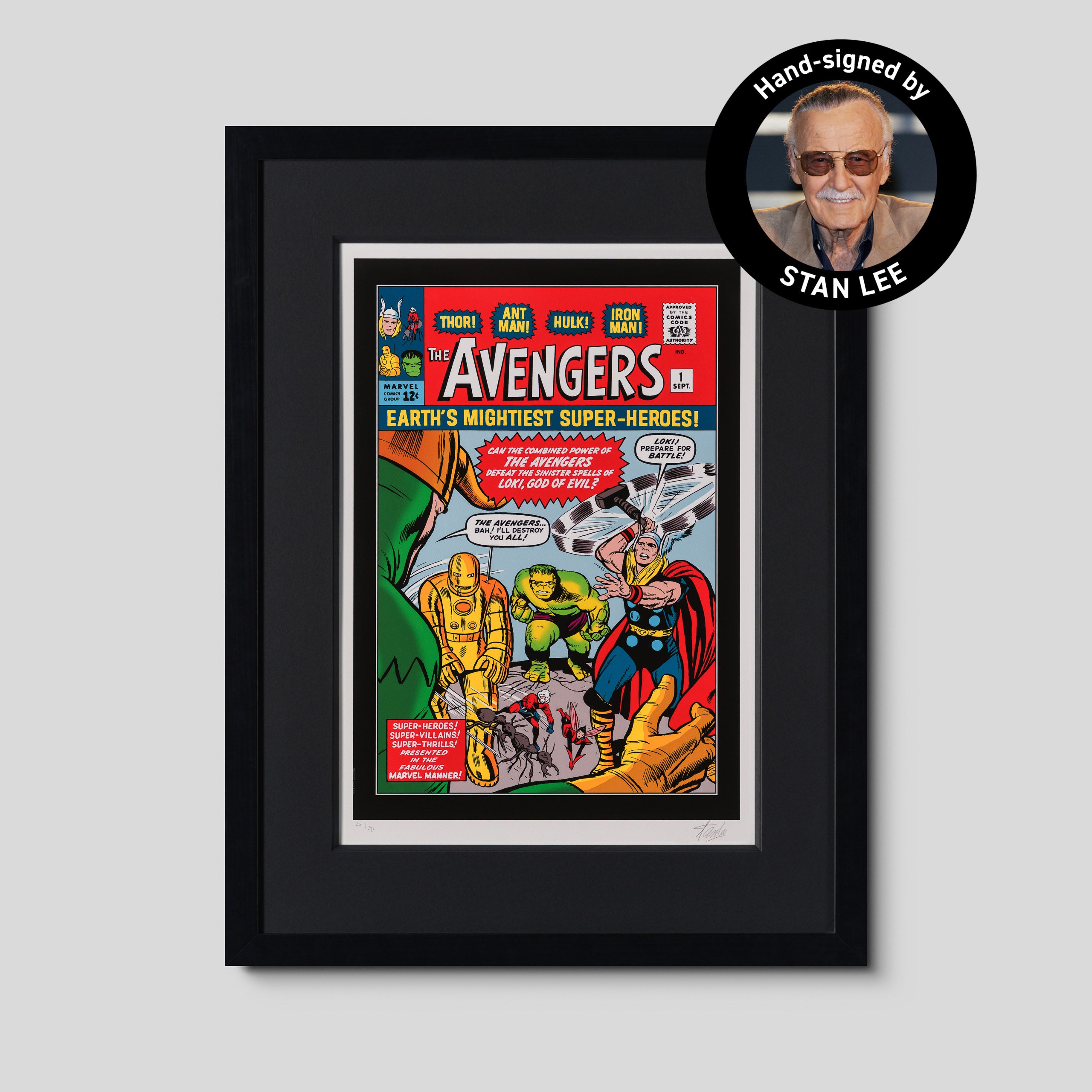 The Avengers #1 - Earth's Mightiest Superheroes | Giclee on Paper | Hand-signed by Stan Lee