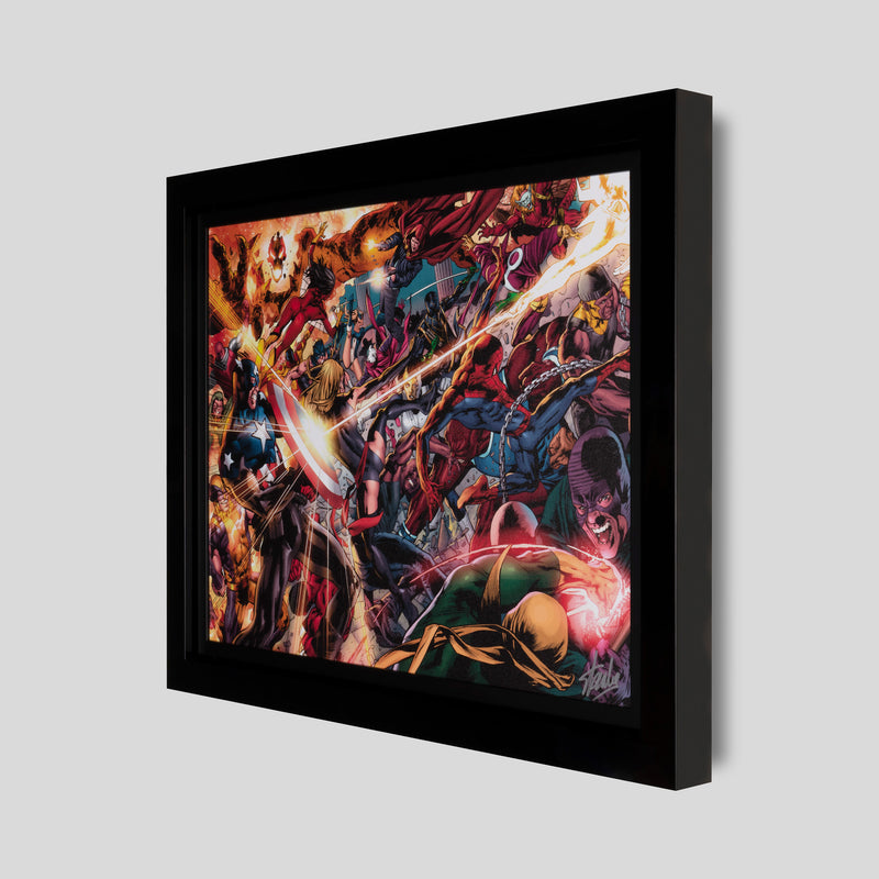 The New Avengers VS The Hoods Army | Spread Page, Standard Edition | Hand-signed by Stan Lee