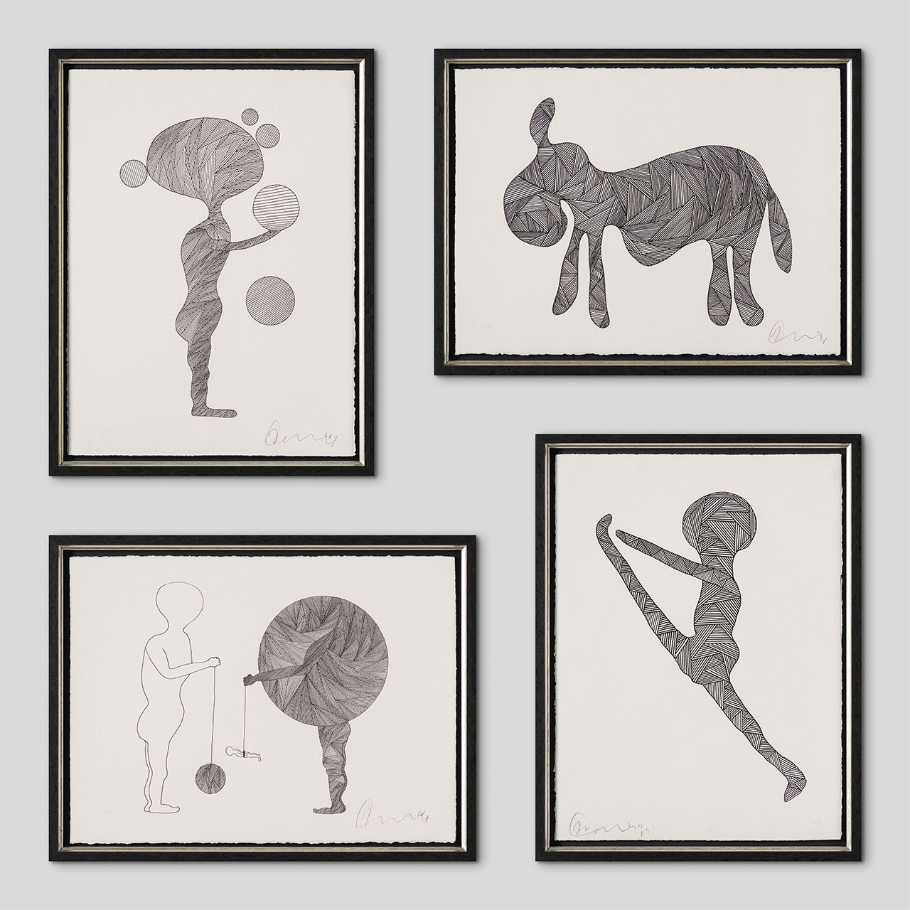 BCN SLE POR 31508F Born on a Rainy Day 2023 Framed set of Four