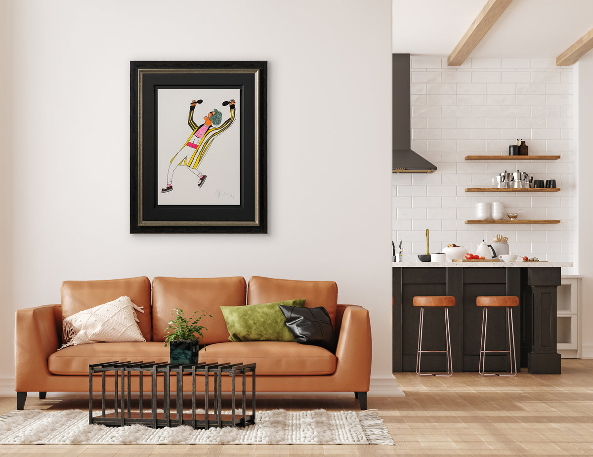 Windswept & Interesting (Black & Yellow Stripes)