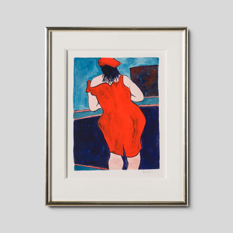 Woman In Red Lion Pub (2016)