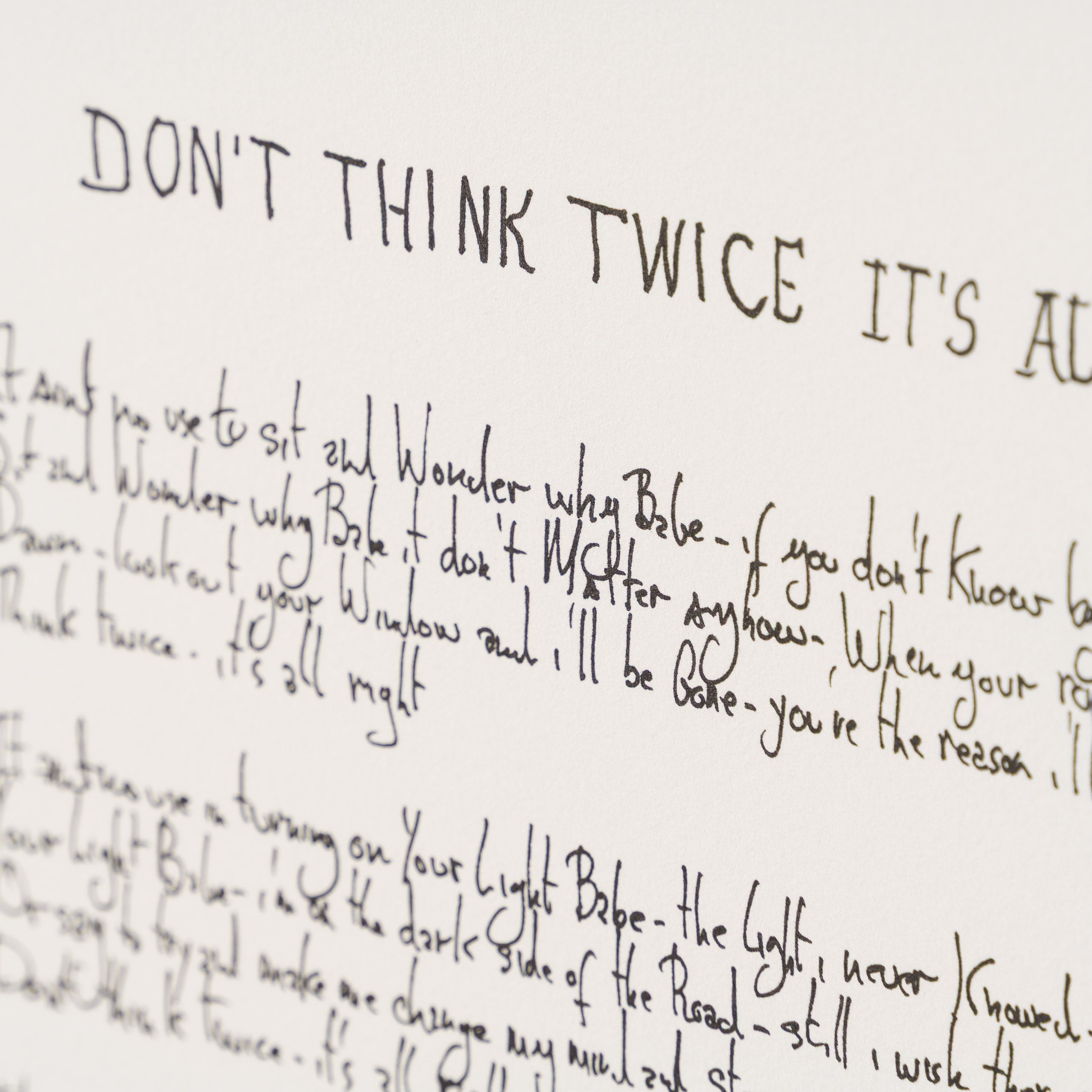 Mondo Scripto (2020) - Don't Think Twice, It's All Right