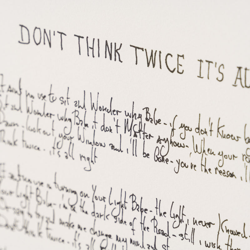 Mondo Scripto (2020) - Don't Think Twice, It's All Right