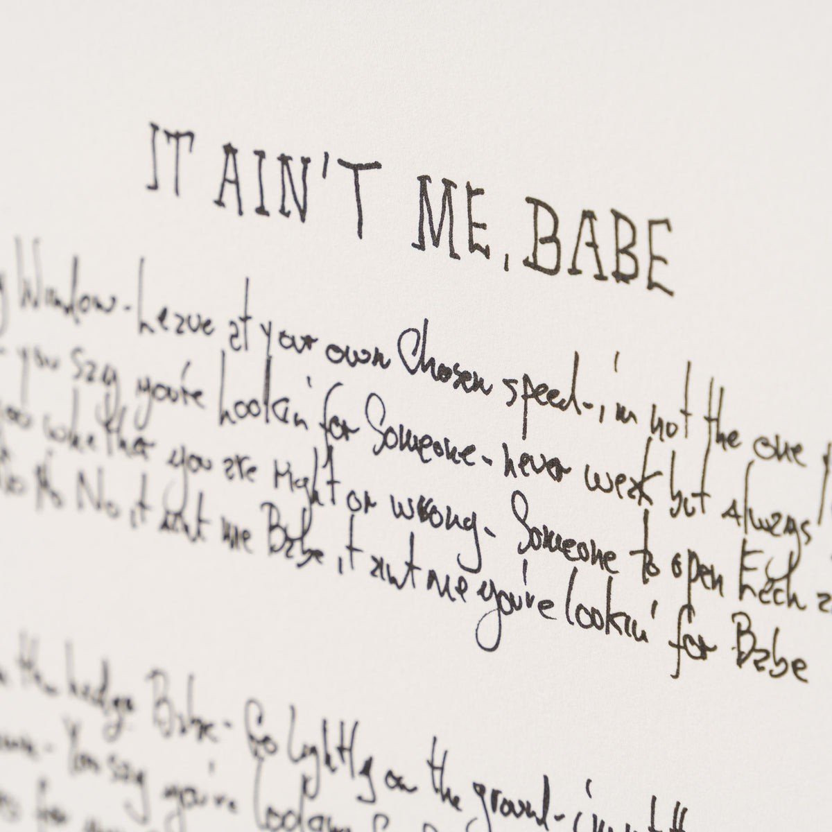 Mondo Scripto (2020) - It Ain't Me Babe