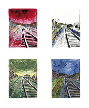 Train Tracks 2010 | Framed Set of Four