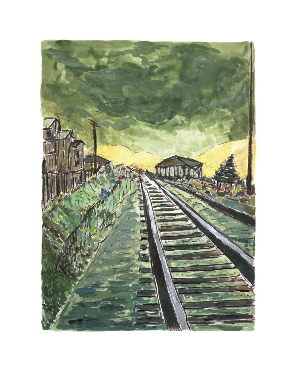 Train Tracks 2010 | Framed Set of Four