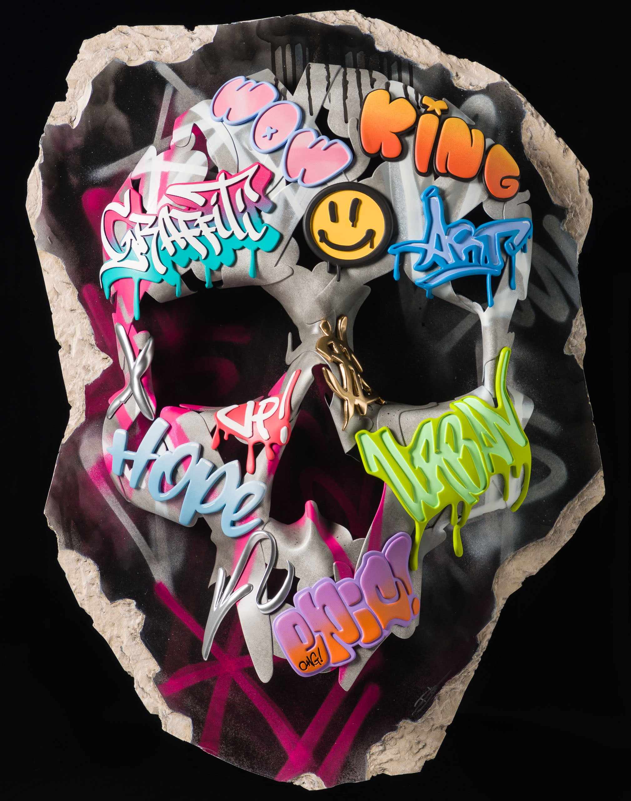 DLN ORI POR 33088 Urban Relic Skull (Black & Pink) 31