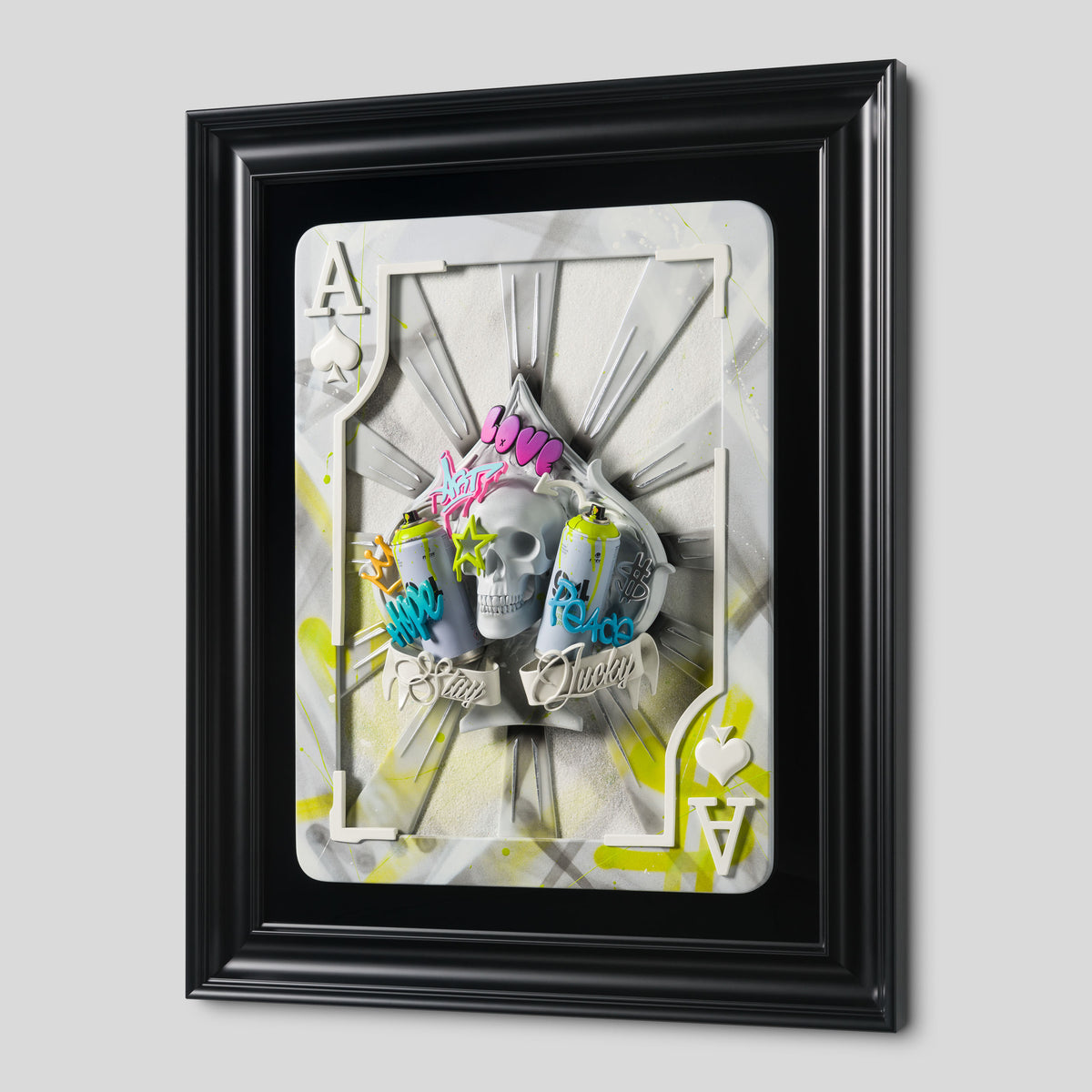 DLN ORI POR 33090 Stay Lucky (White & Lime Graffiti) 2