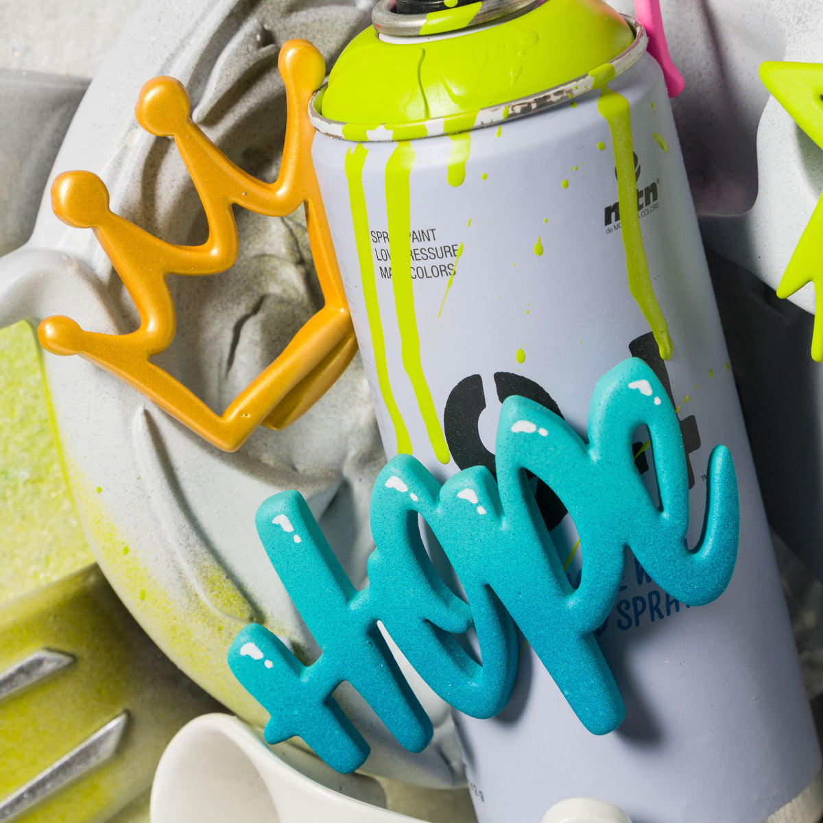 DLN ORI POR 33090 Stay Lucky (White & Lime Graffiti) 8