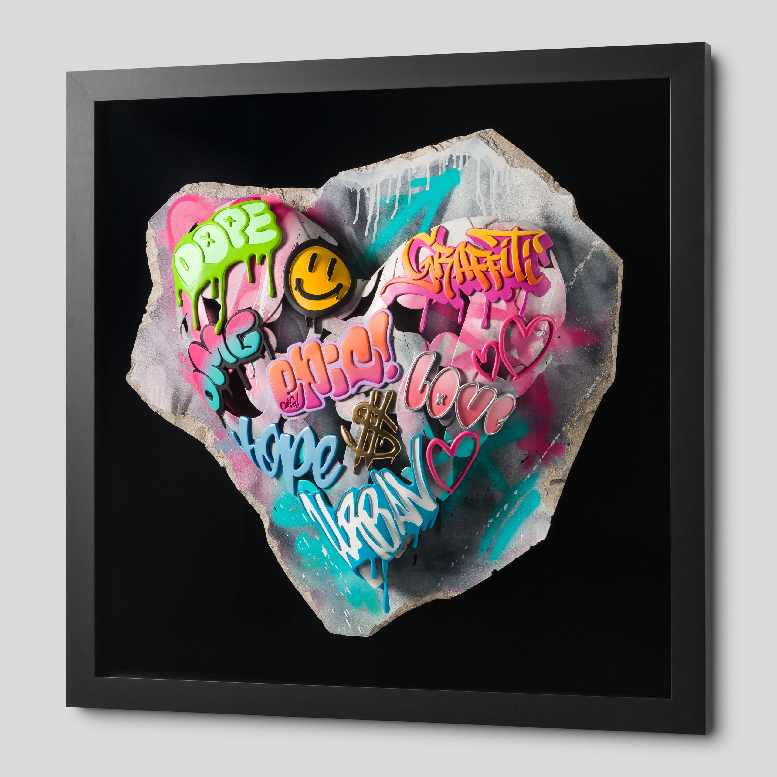 DLN ORI POR 33257 Urban Relic Heart (Pink & Teal) 2