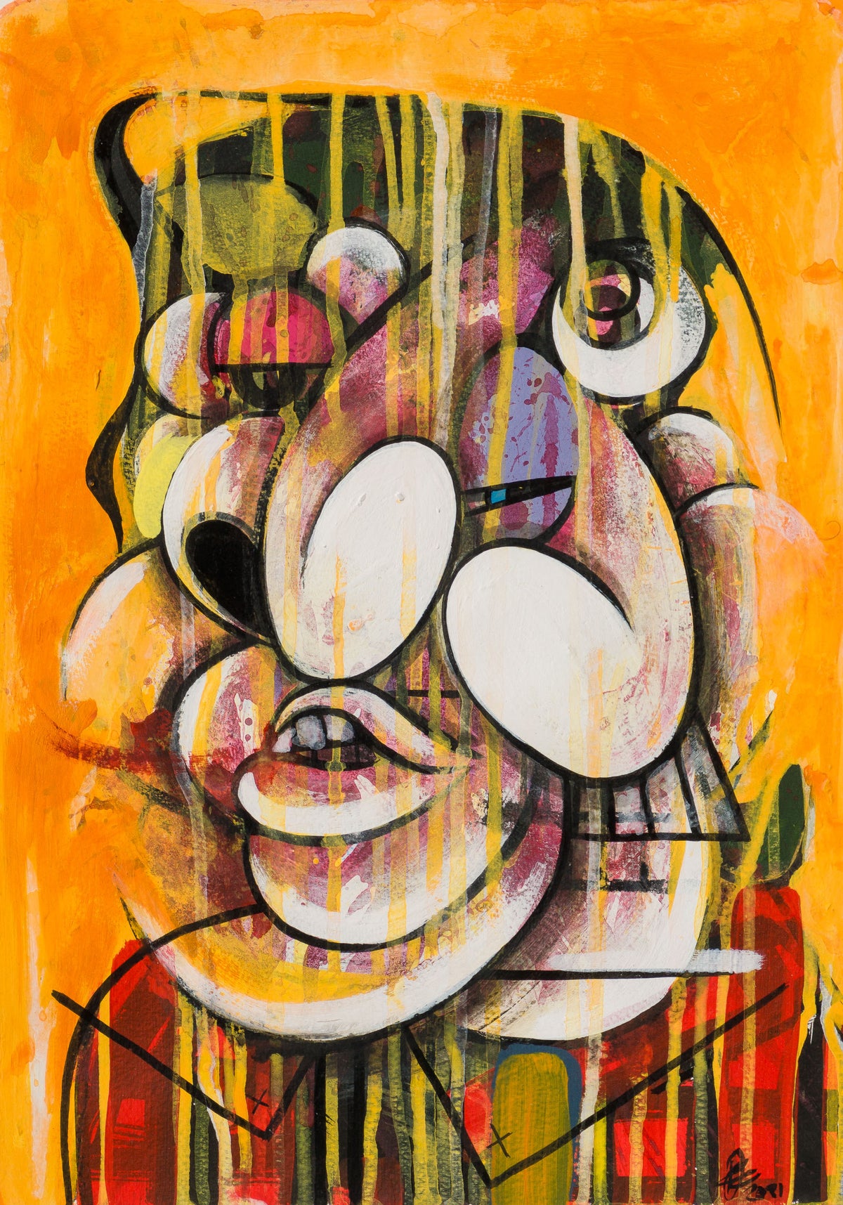 DMA ORI POR 33083 Study For A Portrait Of JK (Orange II) 31