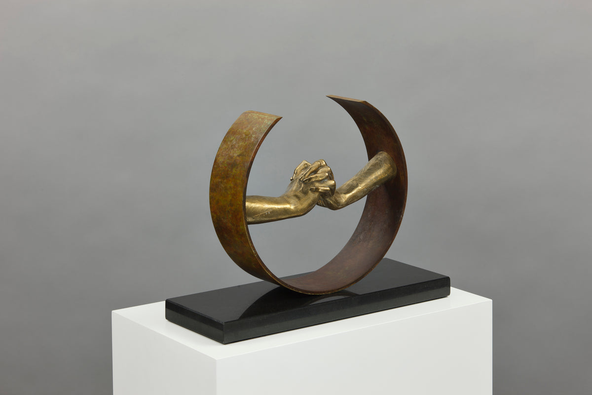 During Love (Bronze, cor ten steel on granite base)