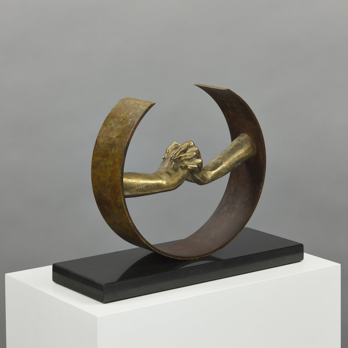 During Love | Bronze, Cor-ten steel on Granite Base