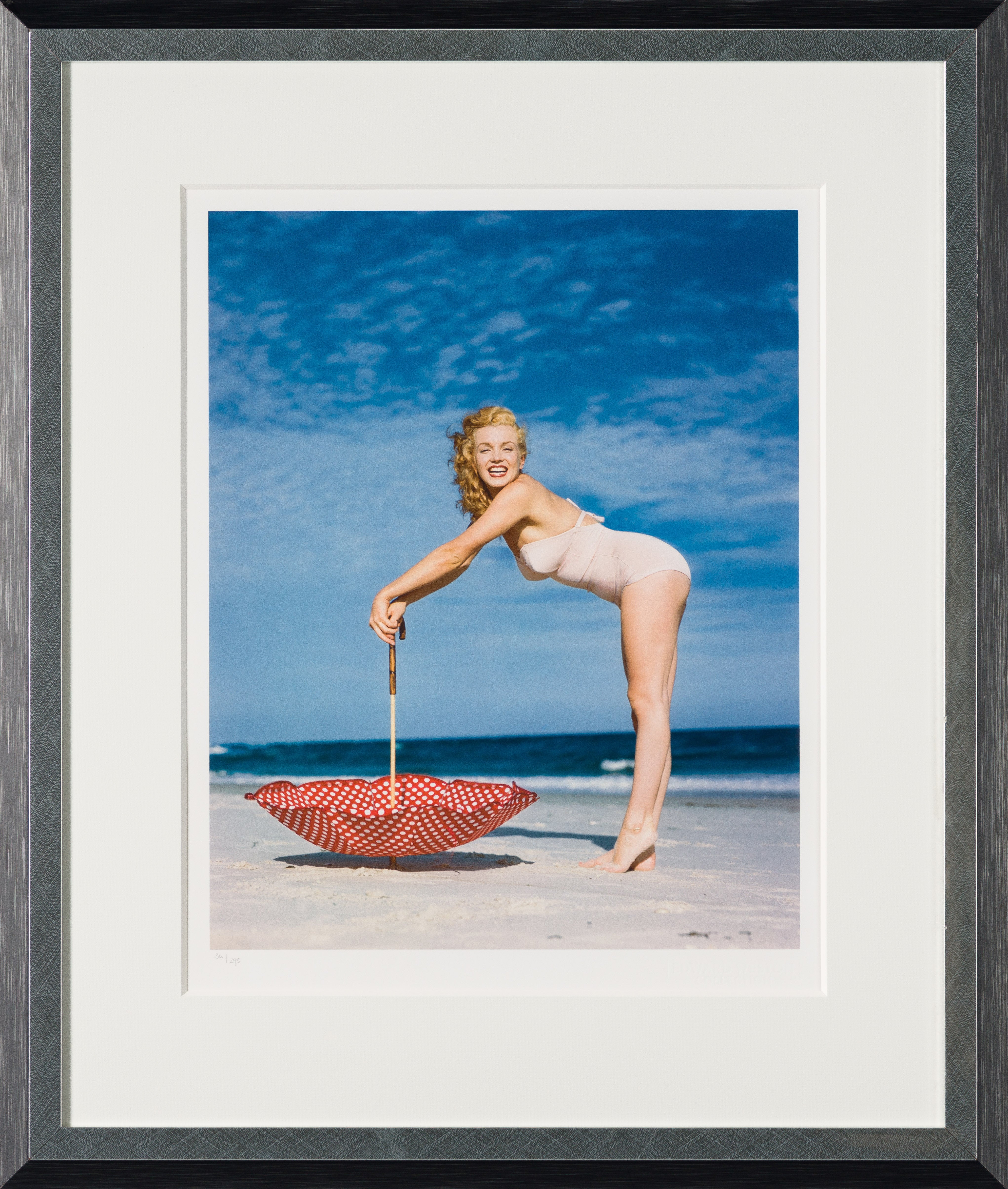 EWC SLE POR 98291 4 Polka Dot Umbrella, Tobay Beach, 1949