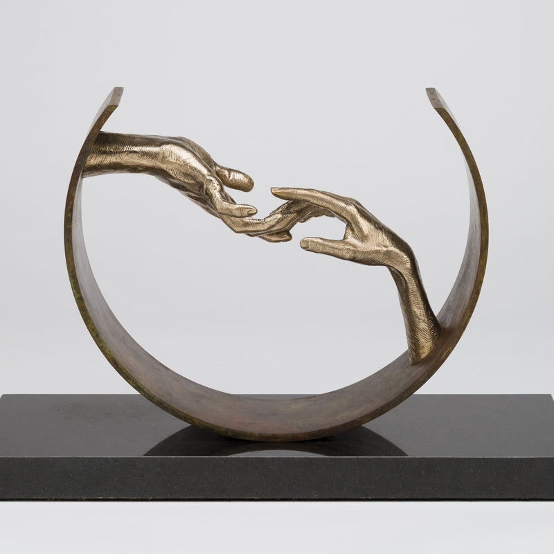 Finding Love (Bronze, Cor-ten steel on Granite Base)