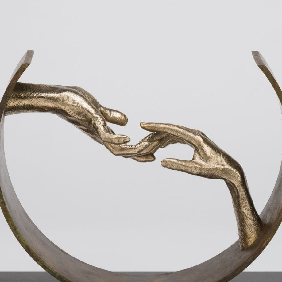 Finding Love (Bronze, Cor-ten steel on Granite Base)