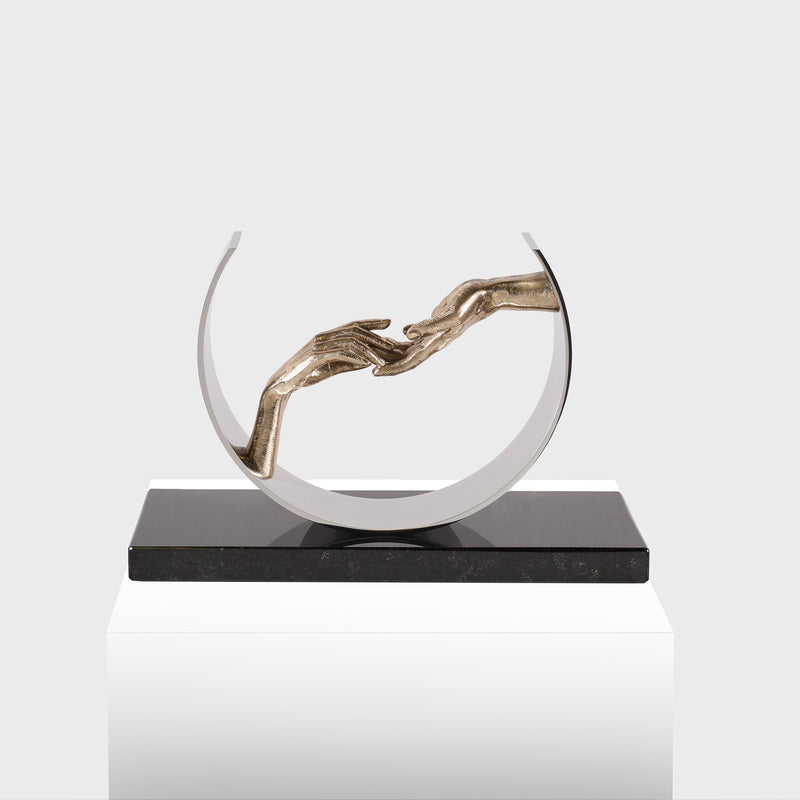Finding Love (Polished Bronze, Stainless Steel and Granite)