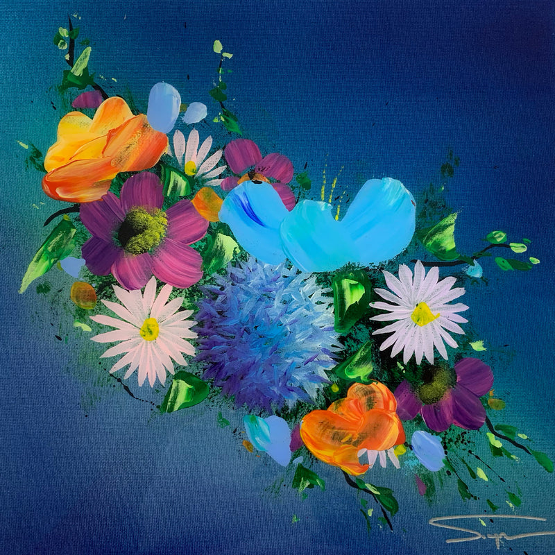 Floral Abyss Study 6 12 x 12