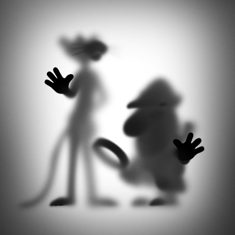 Gone Pink Panther and inspector 30 x 30 cm copy