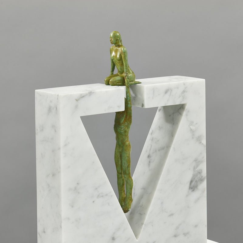 Gravity Female (bronze and marble)