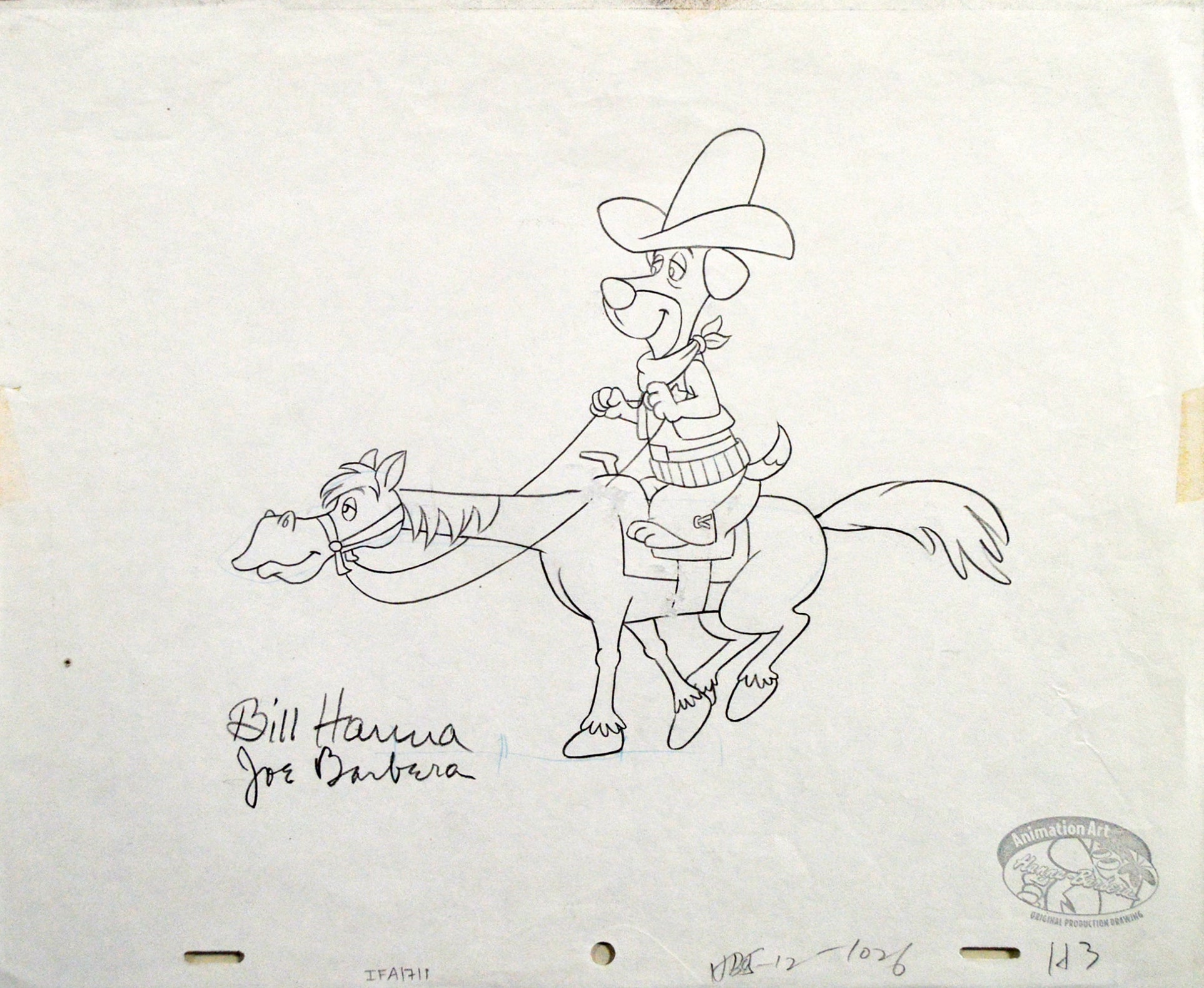 HBR ORI Huckleberry Hound (3) OPD (IFA1711) 27 x 31 5 cm s HBROR0254
