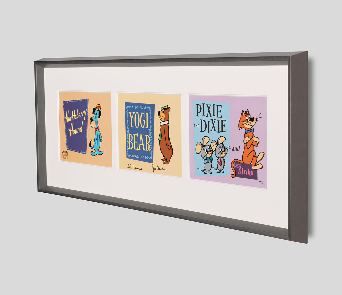 HBR SLE HUM 25027 5 The Huckleberry Hound Show (Triptych) grey