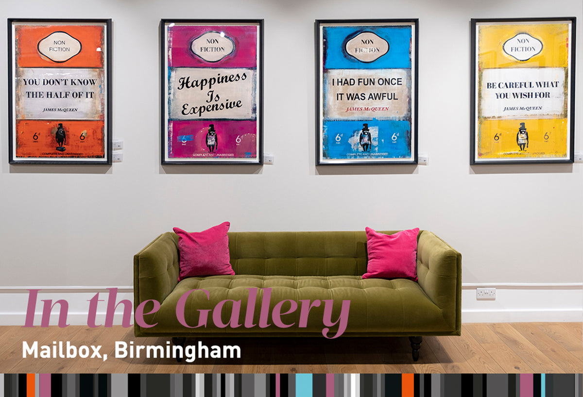 James McQueen, Non Fiction collection, Silkscreens, £4950, Mailbox Gallery