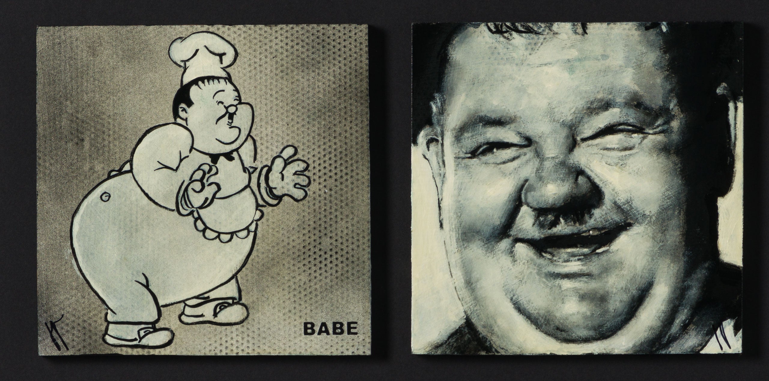 JJO ORI POR 31817 Oliver Hardy (Diptych) 31
