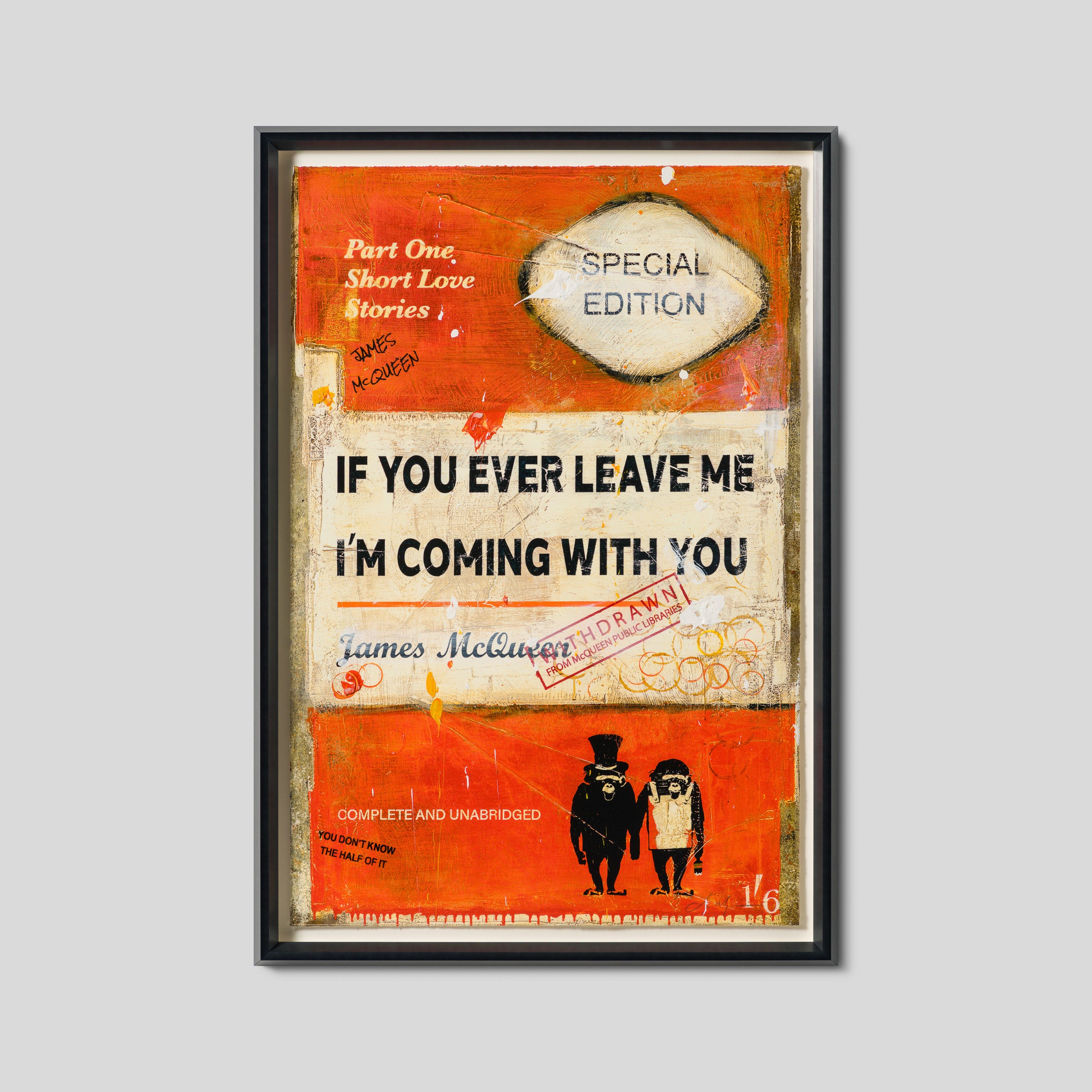 JMQ UNI HUM 35781 If You Ever Leave Me (Orange) (Standard Format) Hand Embellished Unique 7 1