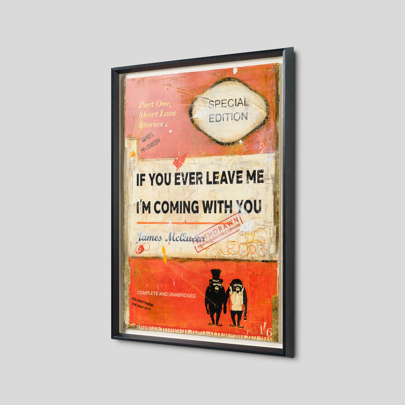 JMQ UNI HUM 35781 If You Ever Leave Me (Orange) (Standard Format) Hand Embellished Unique 7 2