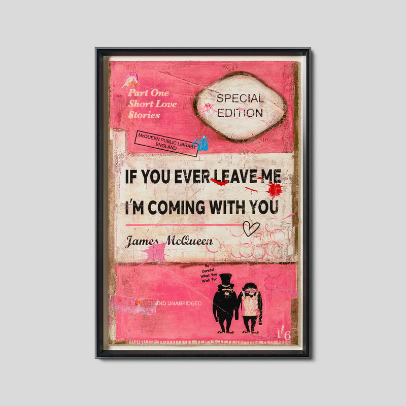 JMQ UNI HUM 35824 If You Ever Leave Me (Pink) (Standard Format) Hand Embellished Unique 10 1