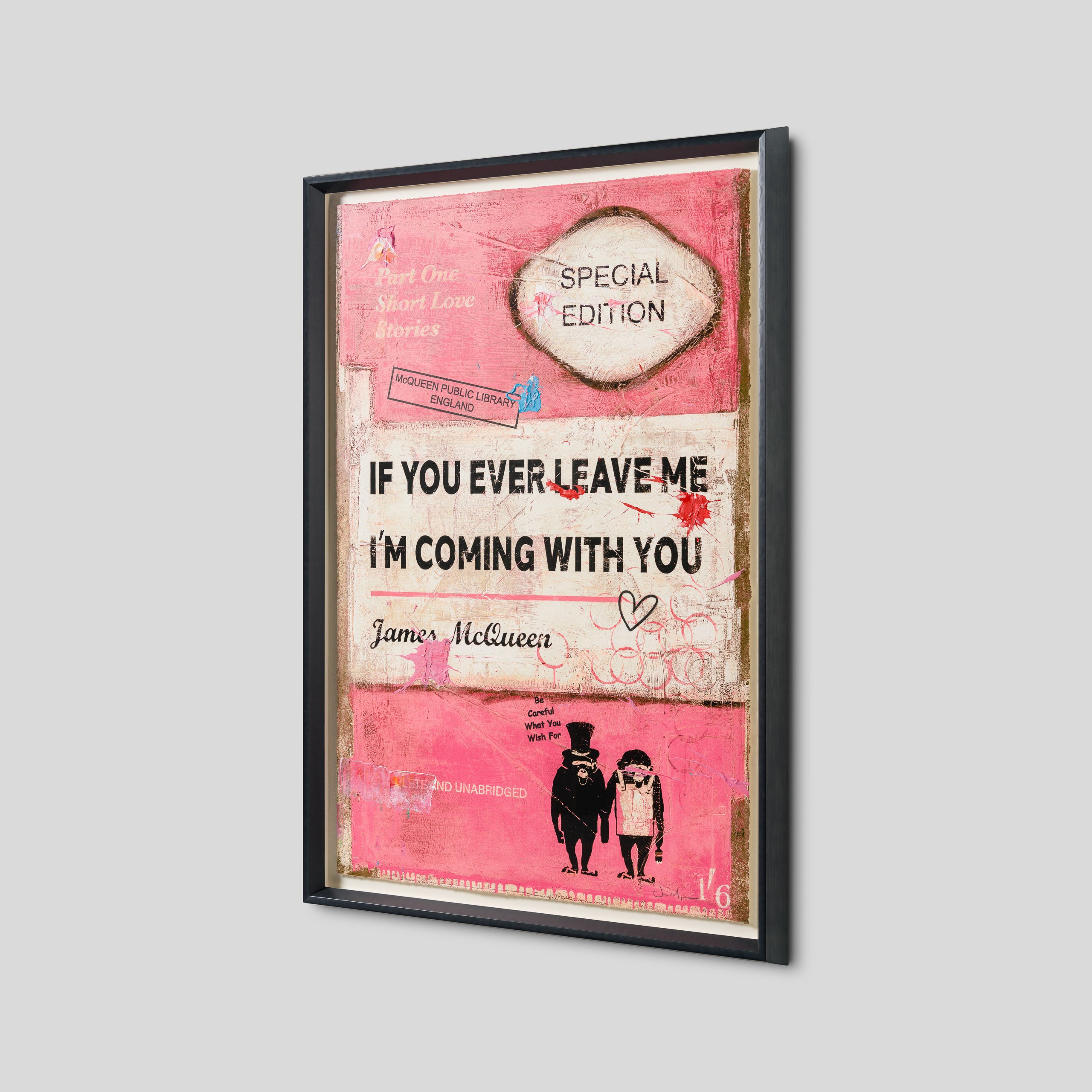 JMQ UNI HUM 35824 If You Ever Leave Me (Pink) (Standard Format) Hand Embellished Unique 10 2