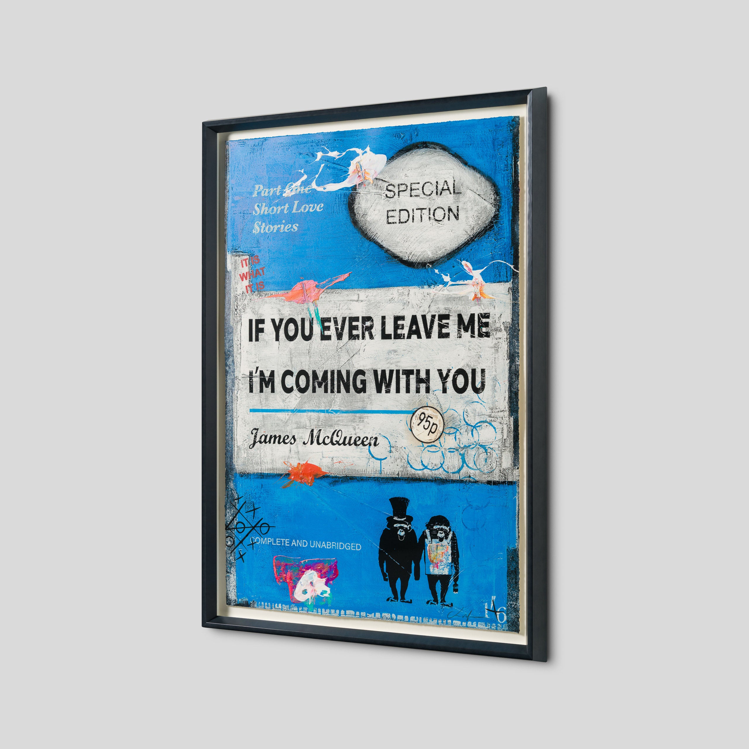 JMQ UNI HUM 35852 If You Ever Leave Me (Blue) (Standard Format) Hand Embellished Unique 18 2