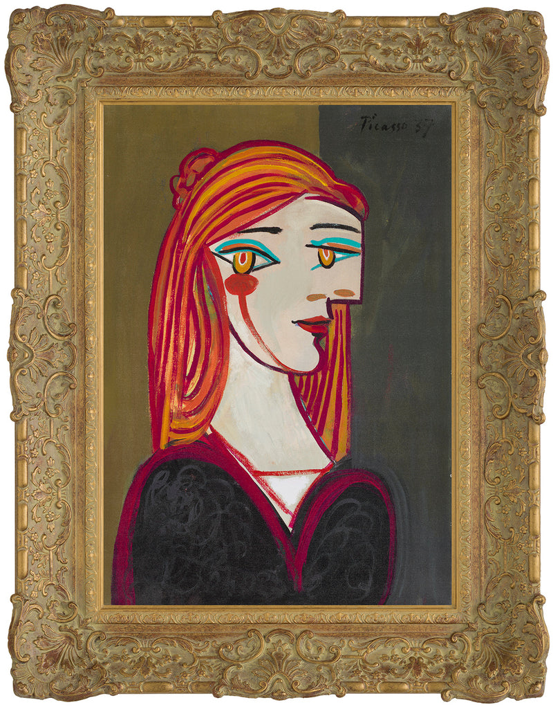 JMY Girl With Red Hair Portrait In The Style Of Pablo Picasso F
