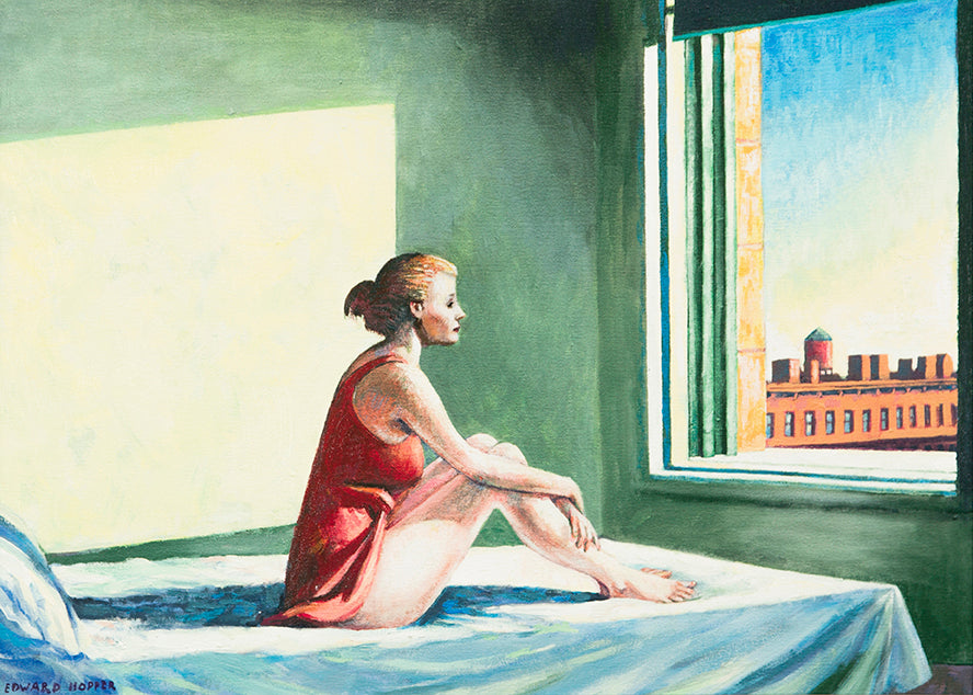 Morning Sun 1952 Nude on Bed' In The Style of Edward Hopper