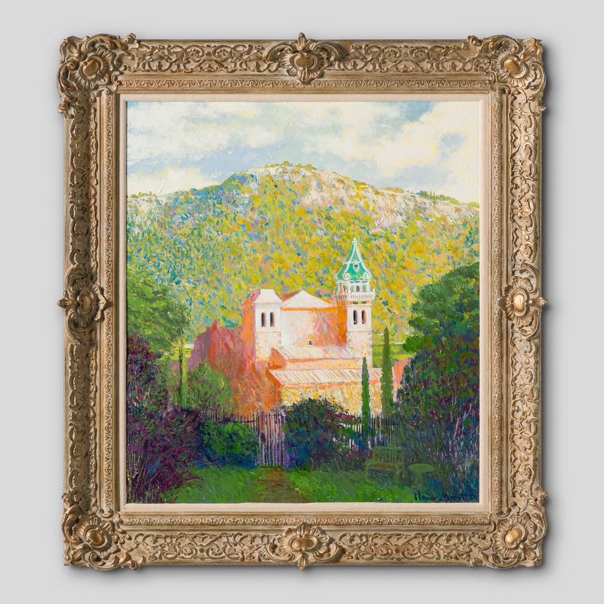 JMY ORI LAN 06597 Yglesia De La Cartuja, Valdemossa Majorca In The Style Of Claude Monet 1884 1