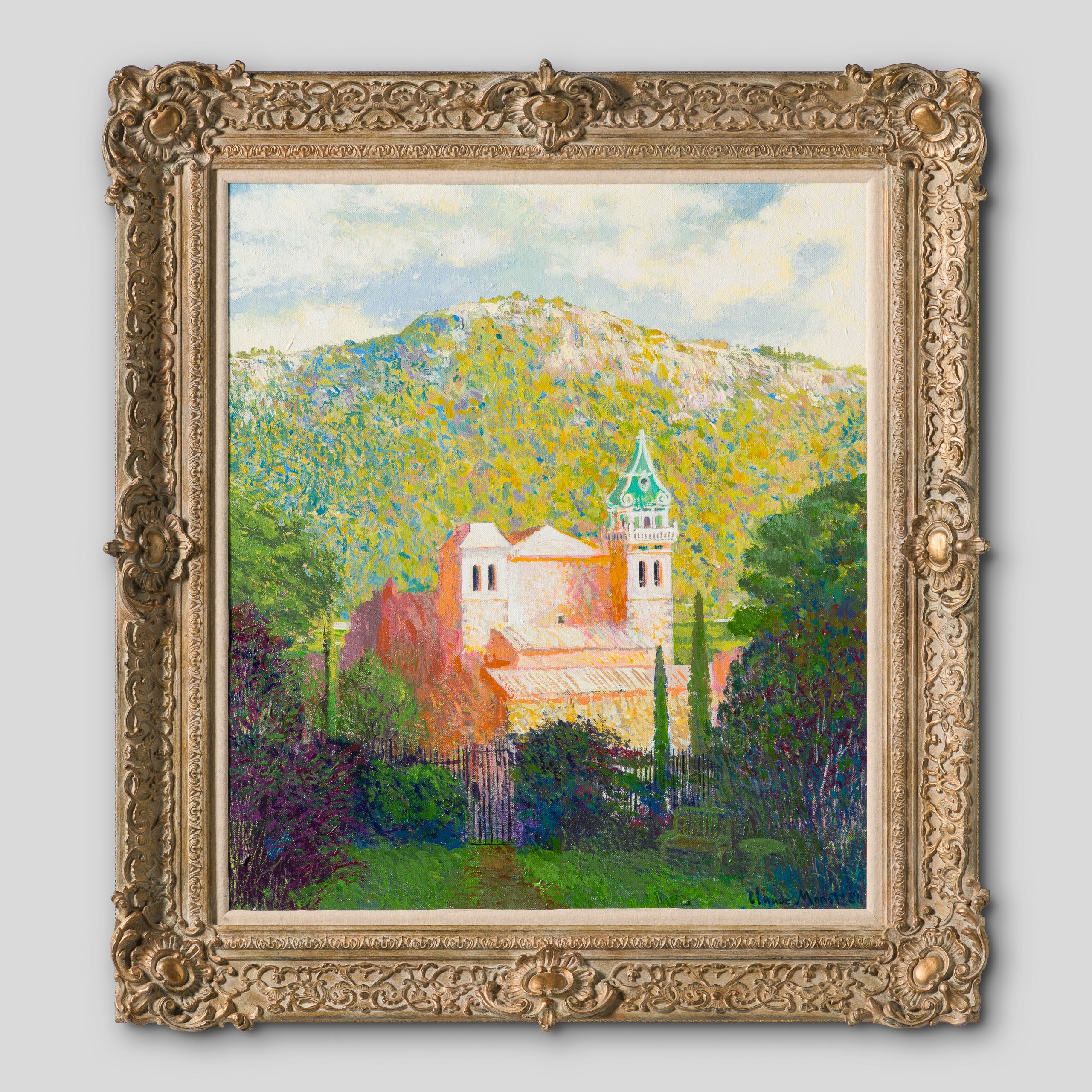 JMY ORI LAN 06597 Yglesia De La Cartuja, Valdemossa Majorca In The Style Of Claude Monet 1884 1