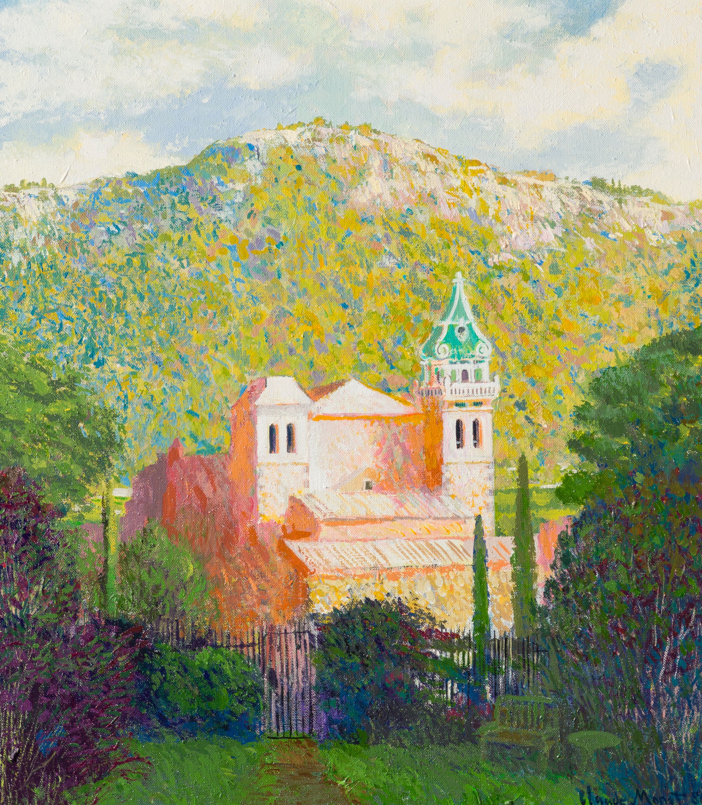 JMY ORI LAN 06597 Yglesia De La Cartuja, Valdemossa Majorca In The Style Of Claude Monet 1884 31