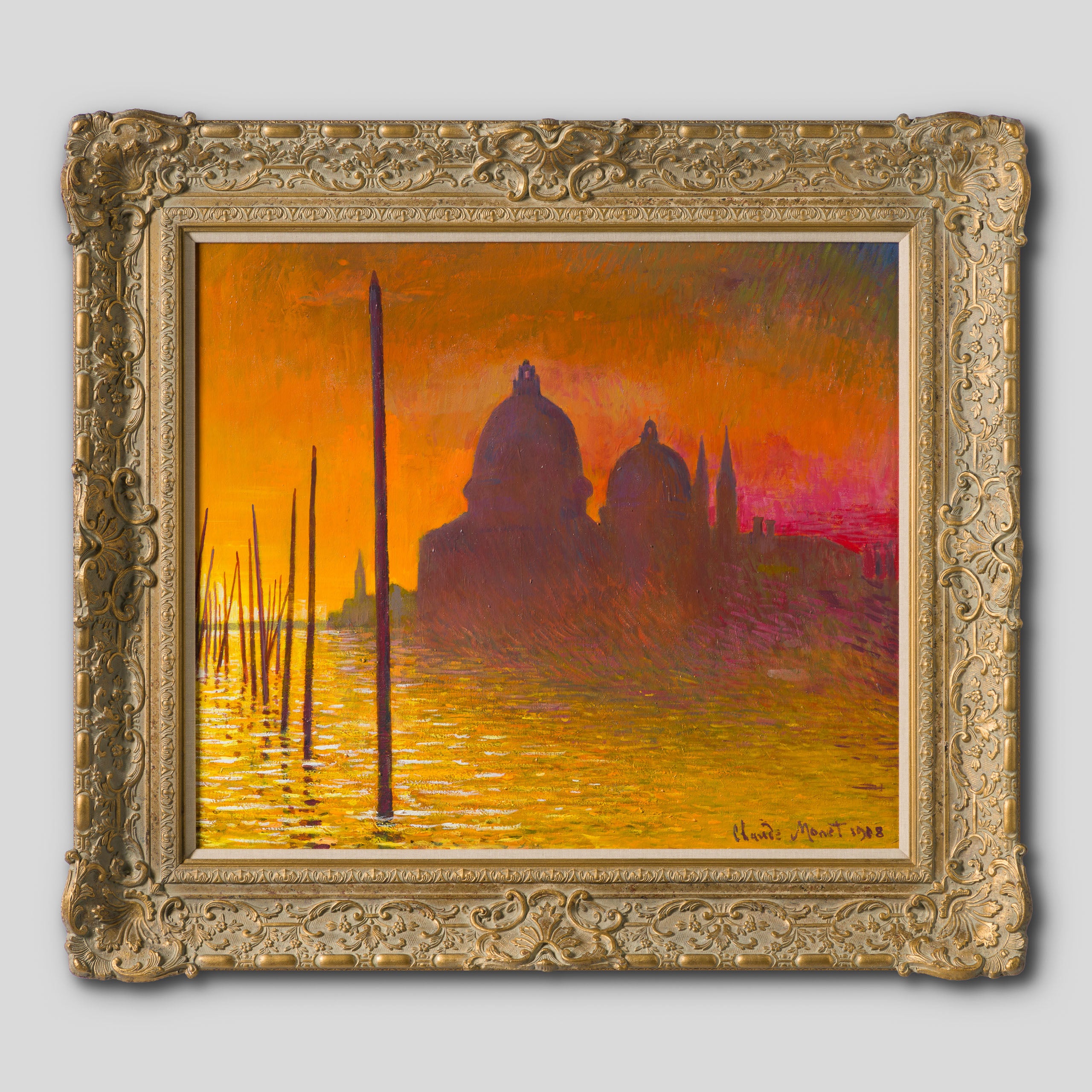 JMY ORI LAN 27015 Sunset Over The Grand Canal Venice In The Style Of Claude Monet, 1908 1