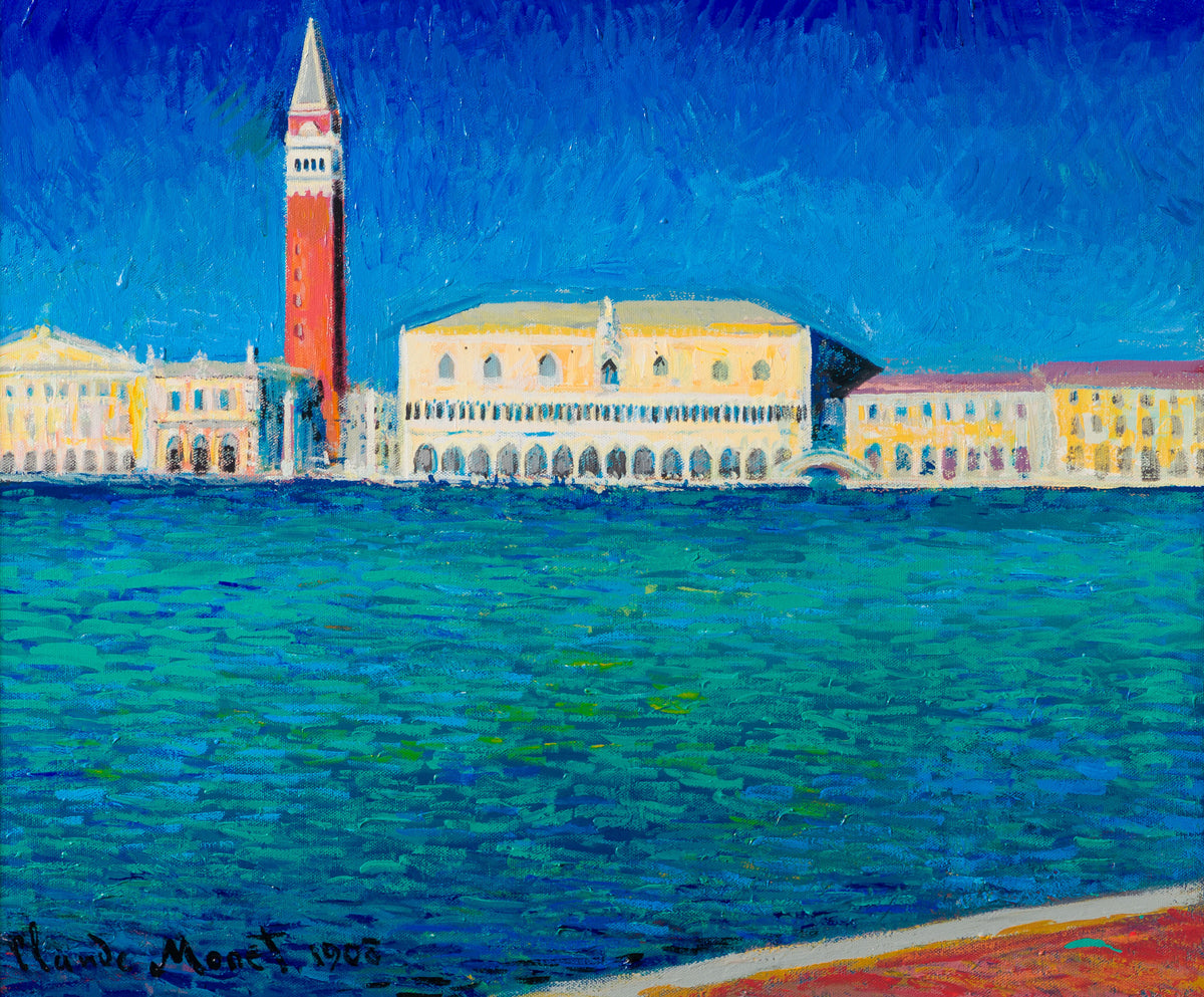 JMY ORI LAN 29177 In The Style Of Claude Monet 1908 Ducal Palace Campanile From San Giorgio Maggiore Midday Sun 31