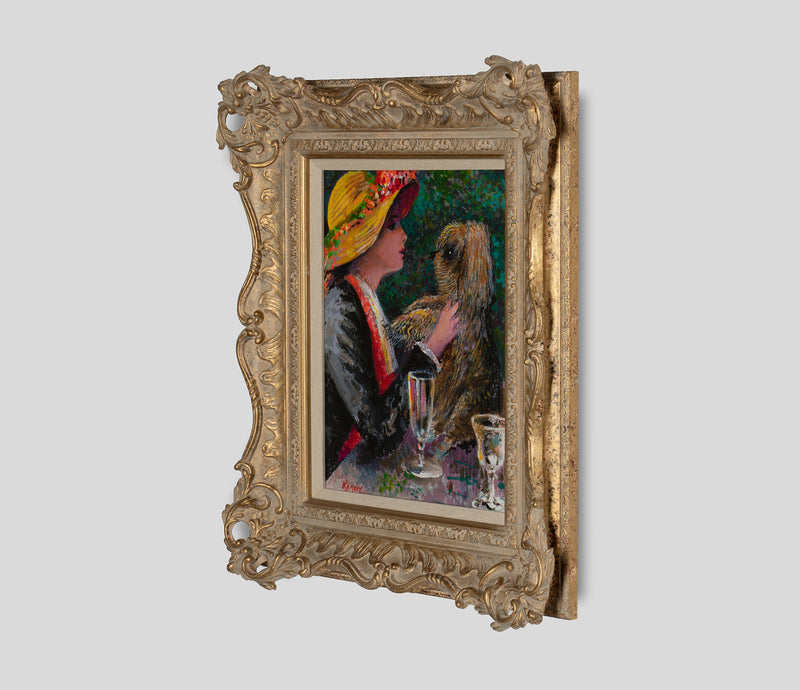 JMY ORI POR 20413 3 Girl With Puppy In The Style Of P A Renoir 1876 grey