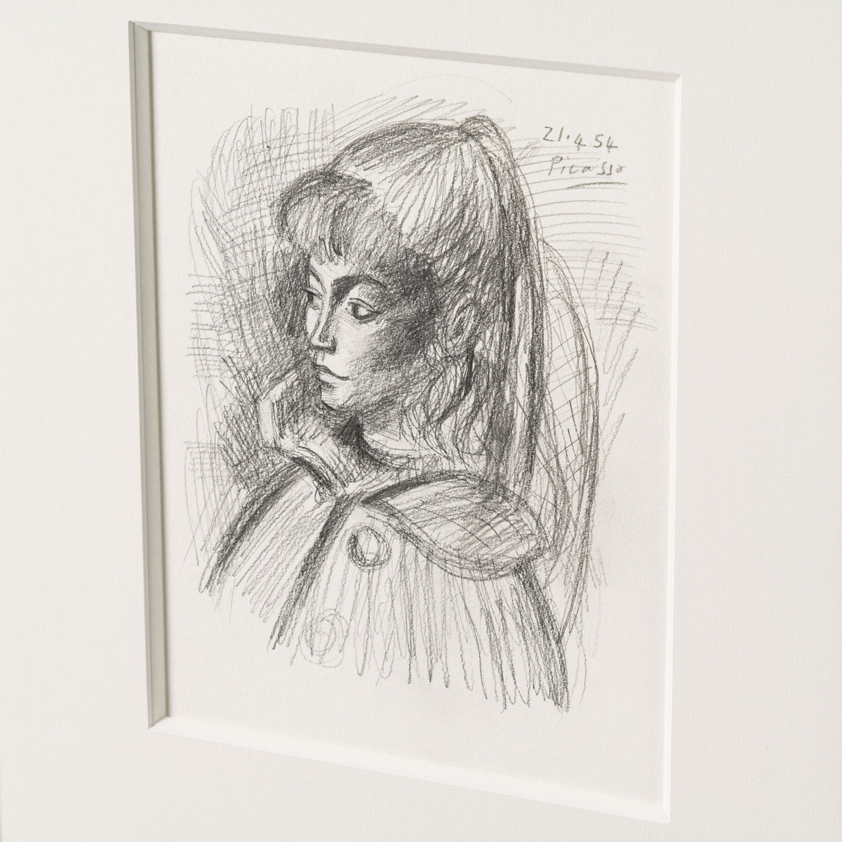JMY ORI POR 33818 Pencil Study (1) of Sylvette David In The Style Of Pablo Picasso 1954 3