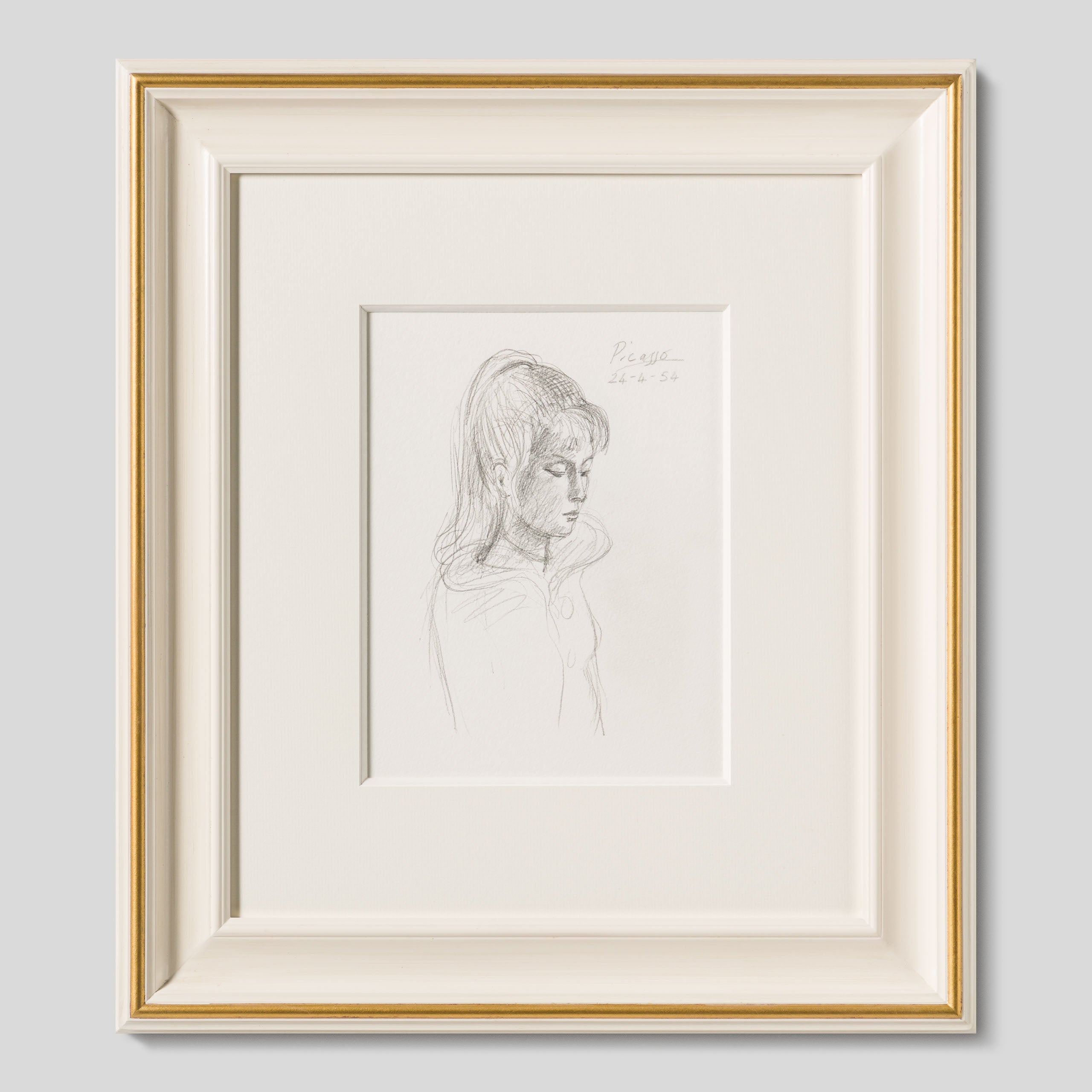 JMY ORI POR 33819 Pencil Study (2) of Sylvette David In The Style Of Pablo Picasso 1954 1